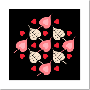 Hearts and Leaves Trellis- Valentine Lattice Posters and Art